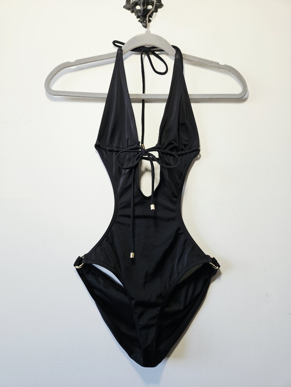 Victoria's Secret Monokini Size S One Piece Swimsuit Black EUC